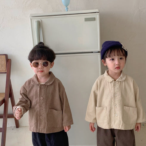 Children's Coat Corduroy Jacket Foreign-style Baby's Top